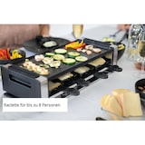 thumbnail of Unold Raclette Finesse Basic 4730 für 8 Personen, 1200 Watt, wendbare Antihaft-Grillplatte, elektrischer Tischgrill, Edelstahl/Aluminium