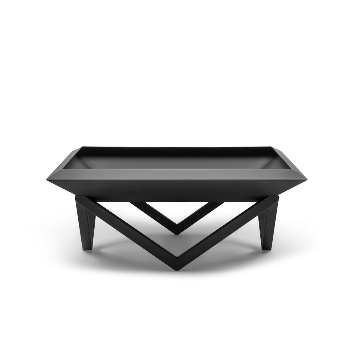 The Favilla Feuerkorb schwarz Premium-Feuerstelle (pulverbeschichtet) Wetterfester Stahl, für Garten