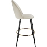 thumbnail of tectake Chaise de bar SACHEL en aspect velours - crème/noir, Lot de 4 - 405876