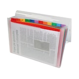 thumbnail of Carpeta Liderpapel Clasificador Fuelle 42159 Polipropileno A4 Tte 2 Huecos Tarjetas Spectrafile 13 Dpto