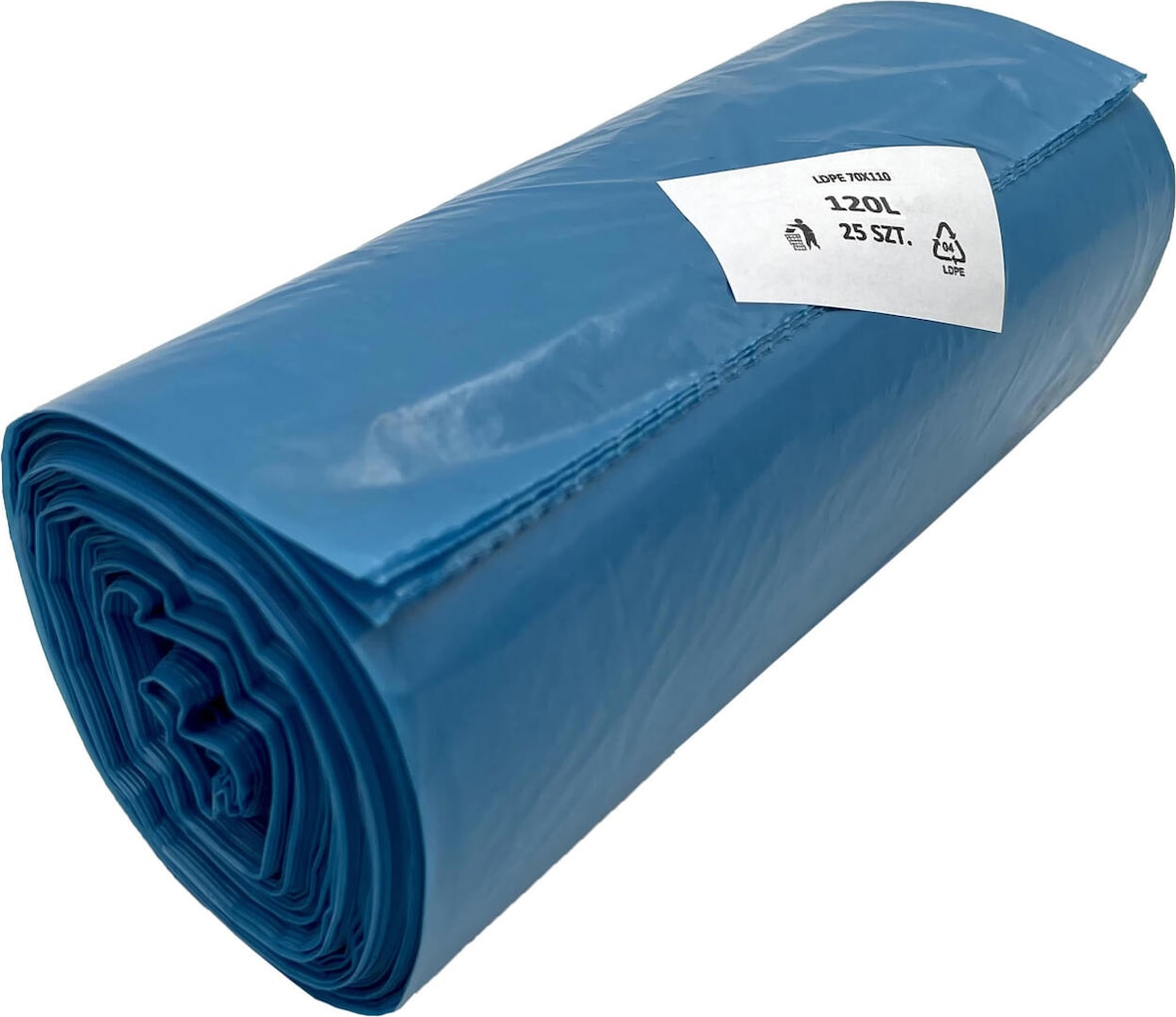 50x Müllsäcke 120 Liter 70 x 110 cm LDPE blau