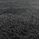 thumbnail of Teppich Hochflor Langflor Uni Kuschelig Waschbar Strapazierfähig Wohnzimmer Schlafzimmer Rund Grau 200x200 cm – SALZACH von Kadima Design