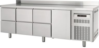 GastroHero Kühltisch Profi 1/6 Superior mit Aufkantung - GN 1/1