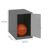 thumbnail of SimonRack Armadietto Piccolo Spogliatoio in metallo Bas 475x300x500, 1 Porte, Antrazite/Grigio - Simonlocker