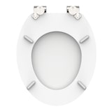 thumbnail of MDF WC Sitz SPIRIT WHITE, Toilettendeckel mit Absenkautomatik, Klobrille mit Holzkern, Toilettensitz Weiß, WC Deckel