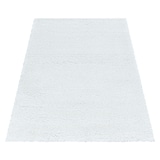 thumbnail of Teppich Hochflor Shaggy Uni Style Polypropylen Wohnzimmer Weiß Rechteckig 160x230 | Kadima Design