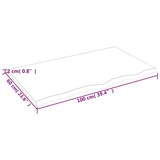 thumbnail of vidaXL Wandregal 100x60x2 cm Massivholz Eiche Unbehandelt