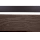 thumbnail of Vedação do caixote do lixo em alumínio HWC-K57, revestimento do caixote do lixo, aspeto de madeira, extensível 130x300x110cm ~ castanho