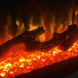 thumbnail of Lareira elétrica de parede, lareira embutida de 3 lados, BOSTON130 L127 x P20 x A44