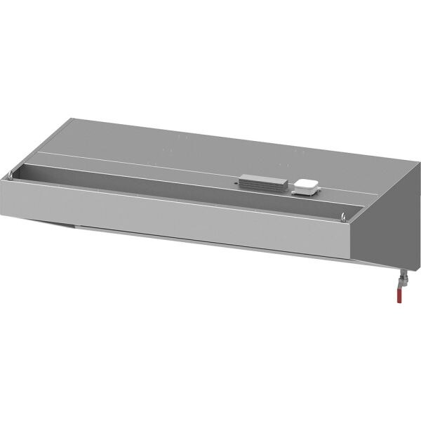 Stalgast Wandhaube "Basic Line", Schrägform  2500 mm x 600 mm mit Flammschutzfilter Typ B