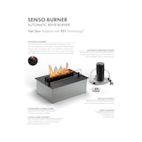 thumbnail of Planika - Queimador Senso Burner BEV a bioetanol sem ventilação, controle remoto, chama real, aço