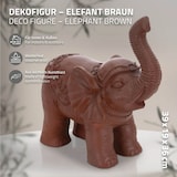 thumbnail of ML-Design Deko-Figur Elefant Braun 36x19x39 cm, orientalisches Design, wetterfest für Innen & Außen, Feng-Shui Glückselefant Skulptur Gartendeko