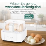 thumbnail of Emerio Smart Eierkoker Elektrisch - Voor 6 Eieren - 400W - spraakmeld. - Hard, zacht en medium gekookt tegelijk - EB-115560.14 - Eierkoker Wit