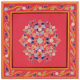 thumbnail of Mesa de centro madera maciza de mango rosa pintada a mano