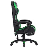 thumbnail of vidaXL Gaming-Stuhl mit Fußstütze Grün und Schwarz Kunstleder