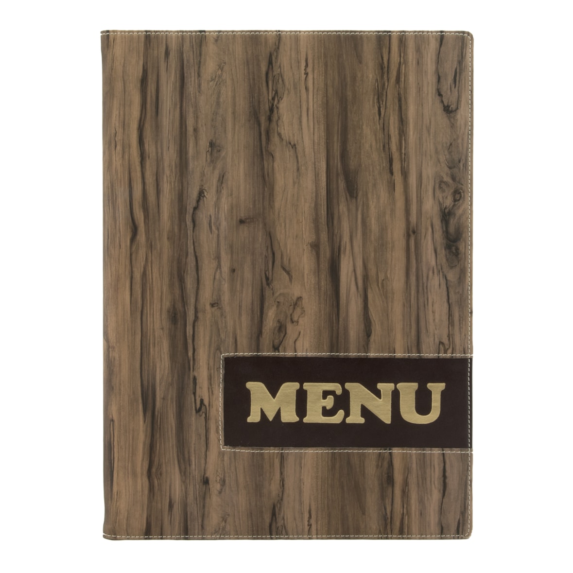 Securit® Menukaart A4 "Design" - Bruin - 4 zijden
