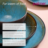thumbnail of Palmer Bord Lotus 20.5 cm Turquoise Zwart Stoneware 6 stuks