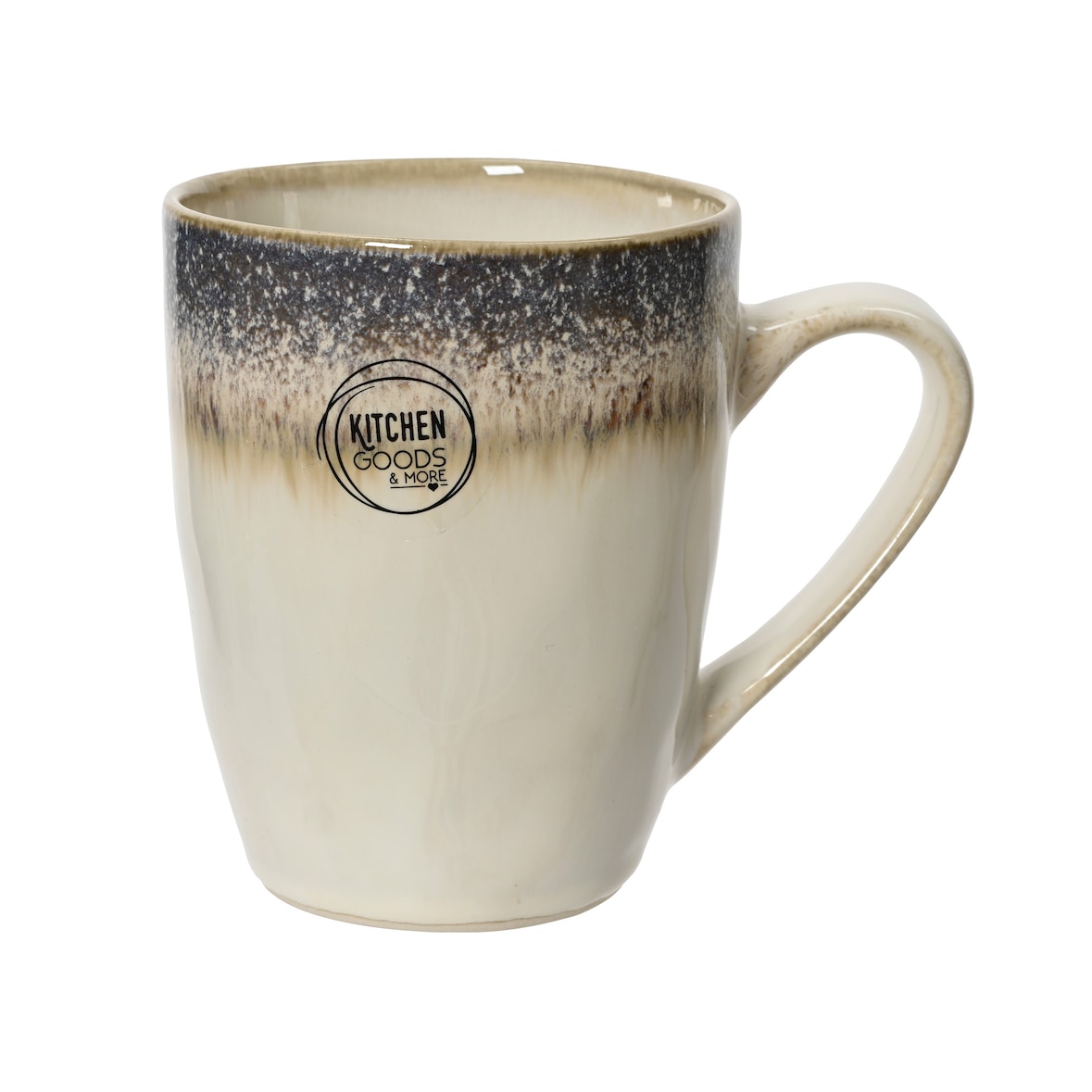 Steinguttasse 11cm Teetasse mit Henkel Keramiktasse Kaffeetasse Teebecher Beige Blau Steingut Tasse Vintage Kaffeebecher Keramik Geschirr Geschenk
