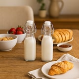 thumbnail of Botellas pequeñas de vidrio con cierre hermético – Juego de 6 – 250 ml – Transparente