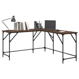 thumbnail of vidaXL Schreibtisch Braun Eichen-Optik 149x149x75 cm Holzwerkstoff