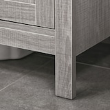 thumbnail of kleankin mueble para debajo del lavabo armario de suelo para baño de madera con 2 puertas y estante abierto estilo moderno 60x30x60 cm gris