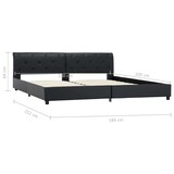 thumbnail of vidaXL Bettgestell Schwarz Kunstleder 180 × 200 cm