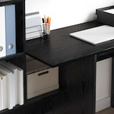 thumbnail of vidaXL Schreibtisch Schwarz Eichen-Optik 131,5 x 50 x 106,5 cm