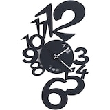 thumbnail of Relógio de parede Lupin preto Ø50 em aço, estilo minimalista, feito na Itália, ideal para sala, cozinha ou escritório