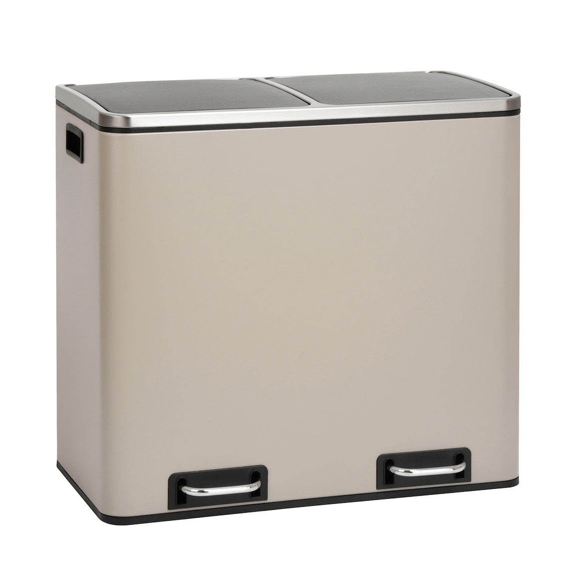 SVITA TM2X24 Prullenbak prullenbak 48L afvalbak afvalscheiding taupe
