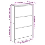 thumbnail of vidaXL Schuhschrank Betongrau 80x21x125,5 cm Holzwerkstoff