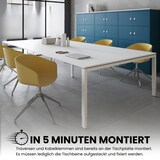 thumbnail of Bisley Cito höhenverstellbarer Schreibtisch 200x80 cm, Tischplatte in grau, Gestell in Weiß - PC Tisch für's Büro manuell höhenverstellbar,