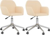 thumbnail of vidaXL Esszimmerstühle 2 Stk. Drehbar Creme Stoff