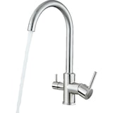 thumbnail of Félix | Grifo de agua potable de 3 vías de plata cepillada premium | Grifo de cocina de ósmosis de acero inoxidable 360 grados | Filtrar 3 conexiones