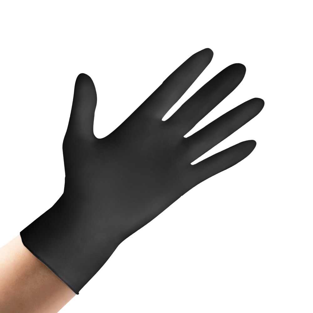 Gants jetables Vitrile NOIR, 100 pièces taille XL, qualité alimentaire et non poudrés
