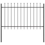 thumbnail of vidaXL Gartenzaun 6 pcs Grau 10,2 x 0,8 m Pulverbeschichteter Stahl