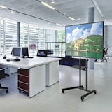 thumbnail of SVITA NONSAN In hoogte verstelbare TV-standaard Tv-trolley Tv-standaard Vergrendelbare wielen Laptopplank Zwart