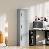 thumbnail of HOMCOM Armadio per Ufficio a 3 Porte Indipendenti in Acciaio Grigio