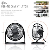 thumbnail of CSL Mini USB-Ventilator Tischventilator, stromsparend, ruhiger Lauf, 360° neigbar