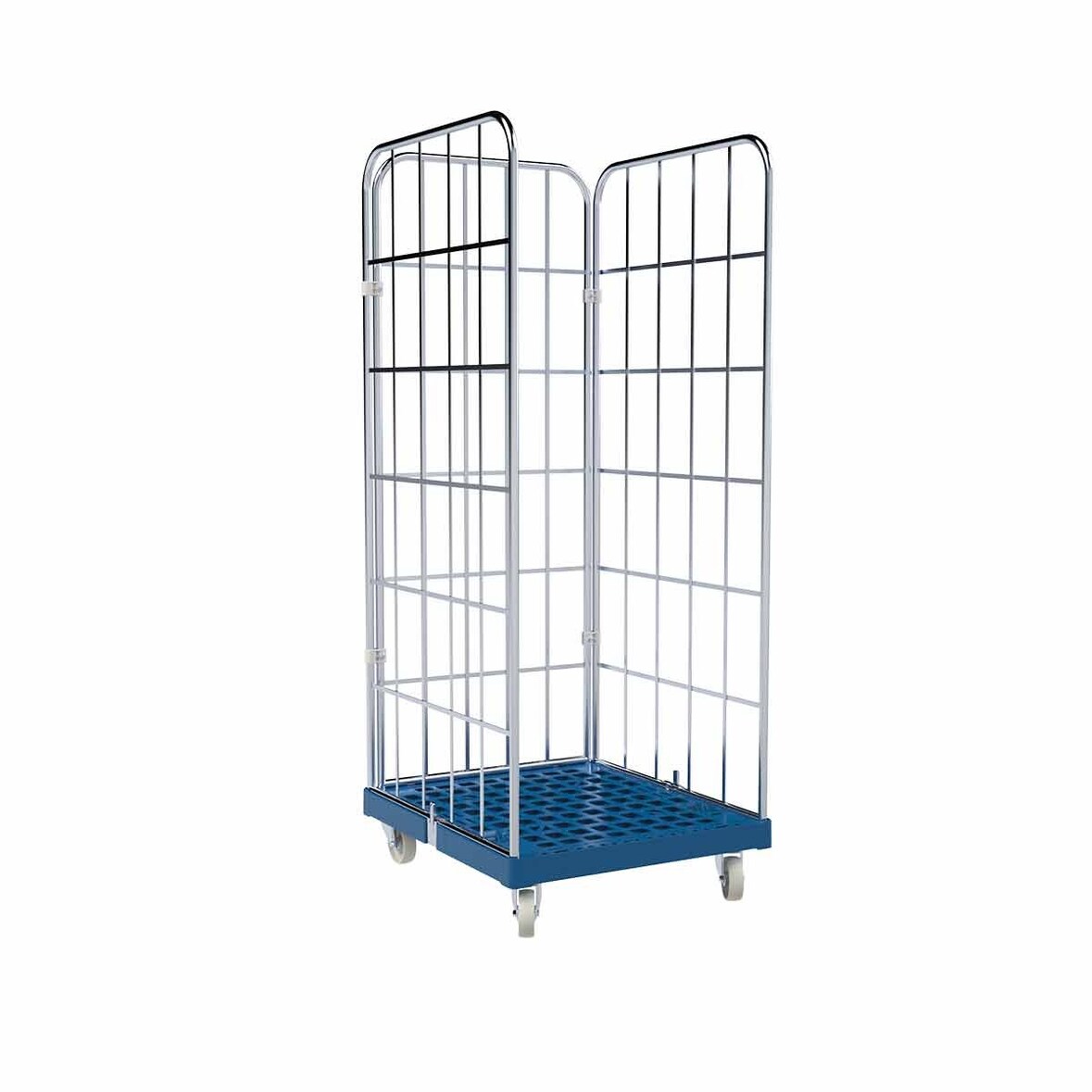 Rollbehälter 1650 KU blau, 724 x 815 mm, 3-seitig, Cr 3