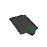 thumbnail of PROREGAL SparSet 5x Eurobox NextGen Grip mit Auflagedeckel & 4 grünen Verschlüssen, HxBxT 32x40x60cm, 65L, Schwarz, Griffe offen, Eurobehälter