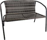 thumbnail of aro 2-zitsbank, staal/ PE-rotan, 113 x 65 x 74 cm, stapelbaar, grijs