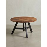 thumbnail of Massivholz Couchtisch, Sheesham Holz, Metallgestell. 60x60x35 cm | Kadima Design