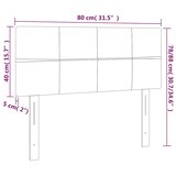 thumbnail of vidaXL LED Kopfteil Dunkelblau 80x5x78/88 cm Samt