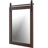 thumbnail of COSTWAY Espejo Rectangular con Marco de Madera, 76,5 x 56 cm, Espejo de Pared Rústico, Espejo Colgante Irrompible