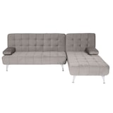thumbnail of Schlafsofa HWC-K22, Couch Ecksofa Sofa, Liegefläche links/rechts Schlaffunktion 236cm ~ Samt grau