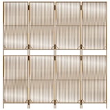 thumbnail of Décoshop26 - Paravent séparateur de pièce cloison 4 panneaux en résine tressée beige et acier DEC030830