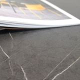 thumbnail of RestooTab - Tisch Versailles Ø70cm Dekor marquina kanten messingfarben