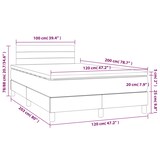 thumbnail of vidaXL Boxspringbett mit Matratze & LED Schwarz 120x200 cm Samt