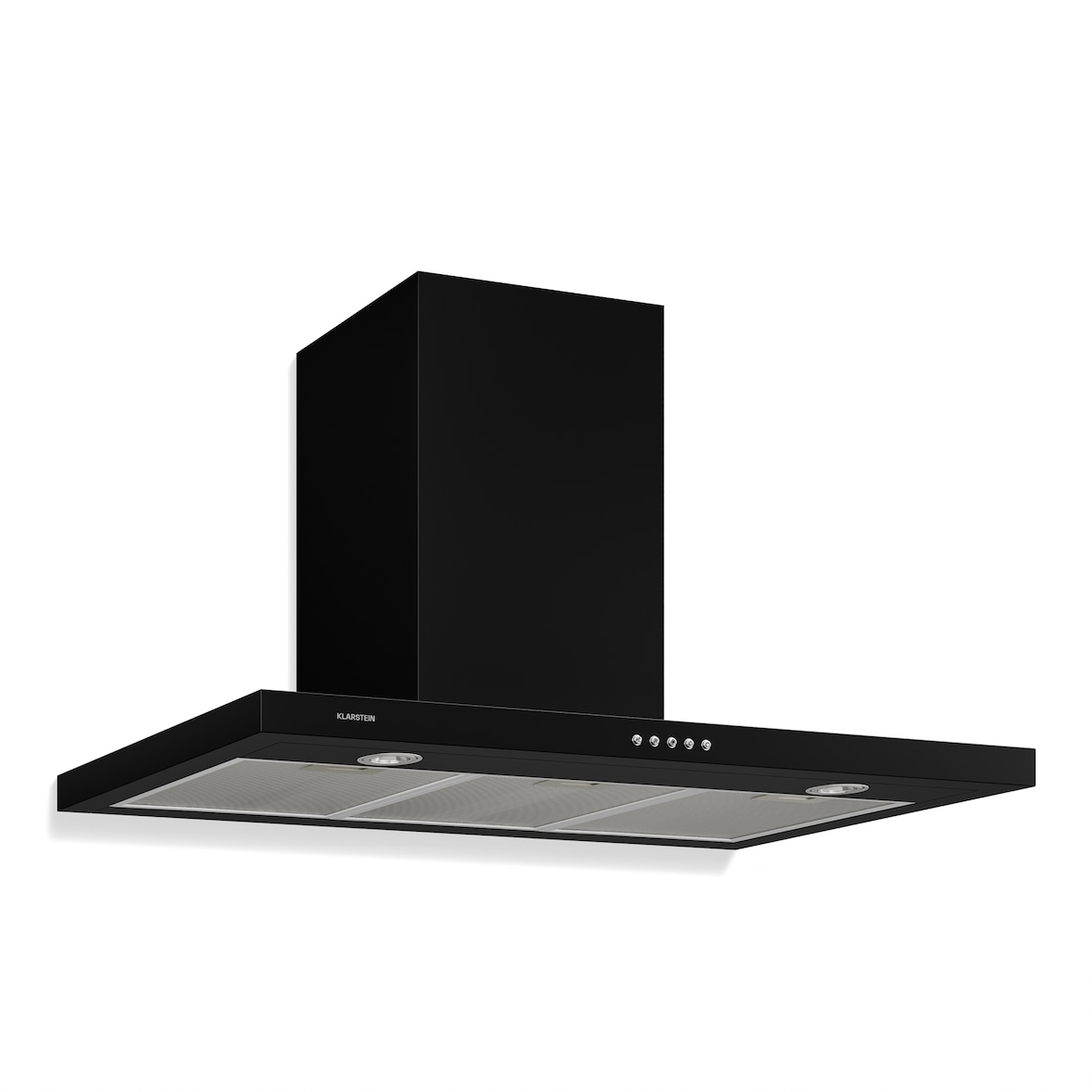 Klarstein Limelight Dunstabzugshaube 90cm Wandhaube 600m³/h schwarz Schwarz