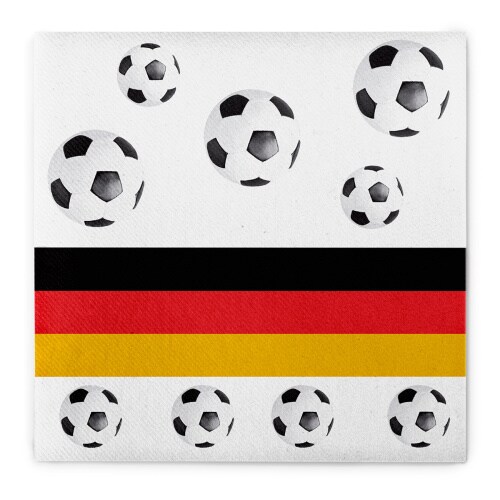 Sovie HOME Serviette Flagge Fussball aus Linclass® Airlaid 40 x 40 cm, 12 Stück
